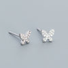 Butterfly Insect Style S925 Silver Electroplated Earrings For Women
