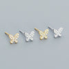 Butterfly Insect Style S925 Silver Electroplated Earrings For Women