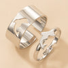 Butterfly Love Star Moon Creative Hollow Punk Couple Ring Pair Alloy With Electroplating