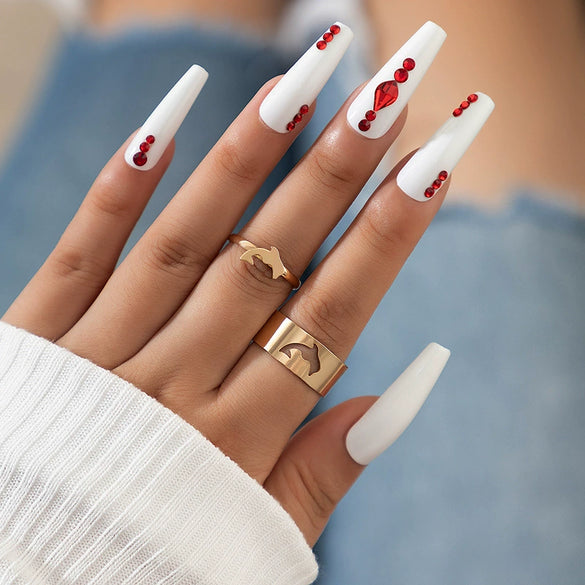 Butterfly Ring Set Creative Hollow Punk Style Couple Ring Tin Alloy Geometric Electroplated