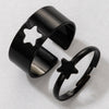 Butterfly Ring Set Creative Hollow Punk Style Couple Ring Tin Alloy Geometric Electroplated
