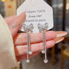 Butterfly Tassel Stud Earrings Pearl Copper Animal Zodiac Design Sweet Style For Women