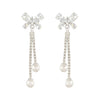 Butterfly Tassel Stud Earrings Pearl Copper Animal Zodiac Design Sweet Style For Women