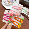 Candy Color Oil Drop Clip Cartoon Fruit Cute  Style Hair Clip Girls Little Girl Hair Clip BB Clip Baby Headwear