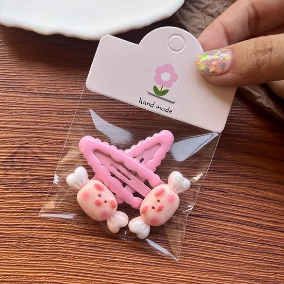 Candy Color Oil Drop Clip Cartoon Fruit Cute  Style Hair Clip Girls Little Girl Hair Clip BB Clip Baby Headwear