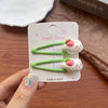 Candy Color Oil Drop Clip Cartoon Fruit Cute  Style Hair Clip Girls Little Girl Hair Clip BB Clip Baby Headwear