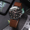 Canvas Alloy Watch Bracelet Set Round Dial Men's Quartz Watch