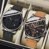 Canvas Alloy Watch Bracelet Set Round Dial Men's Quartz Watch