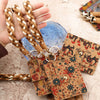 Card Bag Pvc Braided Wrist Strap Keychain With Animals Pattern