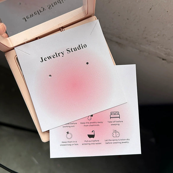 Cardboard Earrings And Necklace Jewelry Card Packaging With Simple Design And Price Tag Design