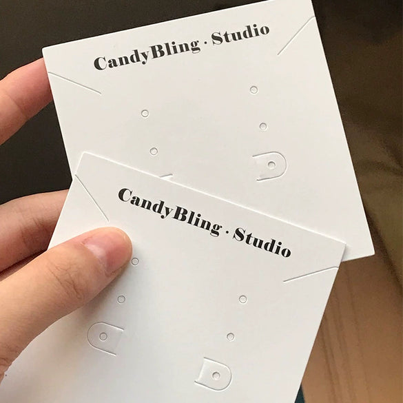 Cardboard Earrings And Necklace Jewelry Card Packaging With Simple Design And Price Tag Design