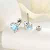 Cartilage Piercing Ear Bone Nail Metal Heart Shape With Diamond Design