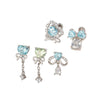 Cartilage Piercing Ear Bone Nail Metal Heart Shape Zircon Diamond Unisex