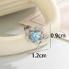 Cartilage Piercing Ear Bone Nail Metal Heart Shape Zircon Diamond Unisex