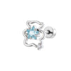 Cartilage Piercing Ear Bone Nail Metal Star Shape With Diamond Design For Unisex