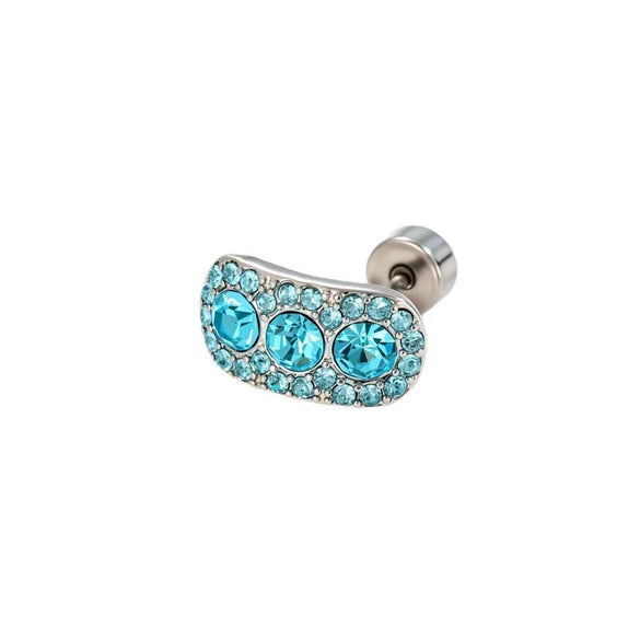 Cartilage Piercing Ear Bone Nail Metal Zircon Geometric Cross Style