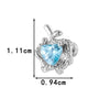 Cartilage Piercing Ear Bone Nail Titanium Steel Heart Shaped With Zircon