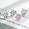 Cartilage Piercing Ear Bone Nail Titanium Steel Heart Shaped With Zircon