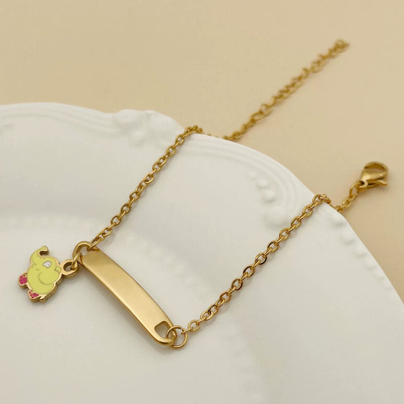 Cartoon Animal Zodiac Stainless Steel Electroplated Pendant Bracelet Jewelry