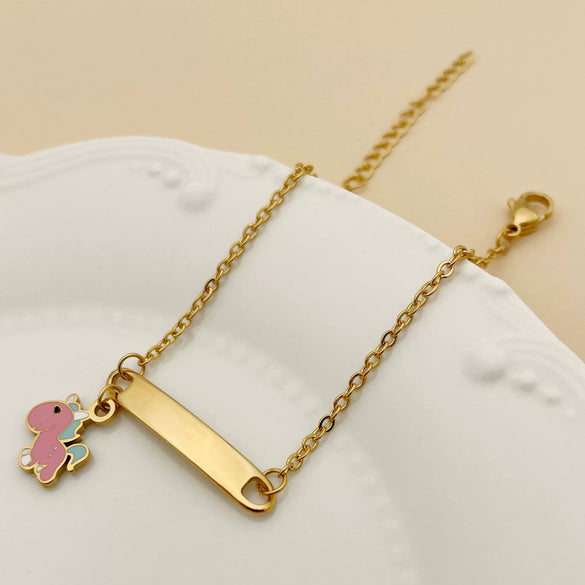 Cartoon Animal Zodiac Stainless Steel Electroplated Pendant Bracelet Jewelry