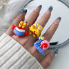 Cartoon Character Plastic And Resin Children's Ring Purely Handmade