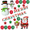 Cartoon Christmas Aluminum Foil Balloon Featuring Santa Claus And Snowman For Party Decoration