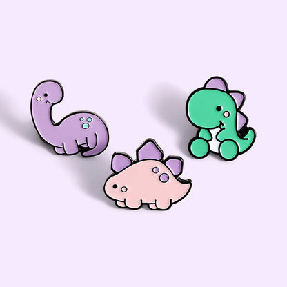 Cartoon Creative Cute Little Dinosaurs Alloy Brooch