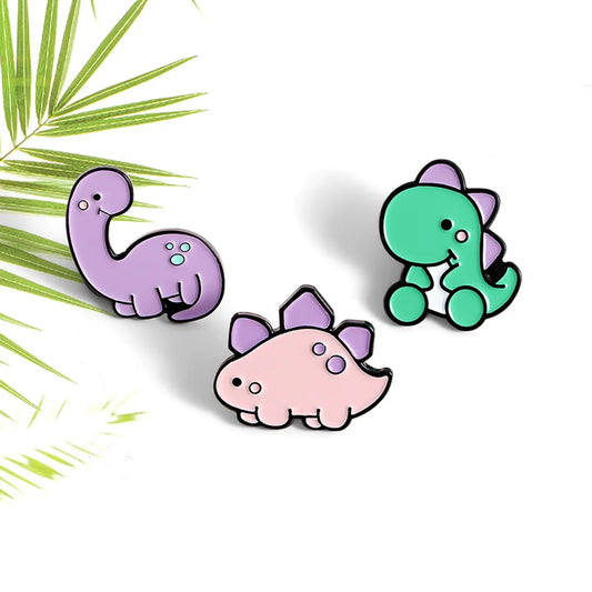 Cartoon Creative Cute Little Dinosaurs Alloy Brooch