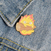 Cartoon Fire Elf Alloy Enamel Brooch Lapel Pin Geometric Electroplated Design Unisex