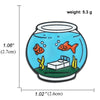 Cartoon Fish Tank Bottle Wine Bottle Lemon Drink Combination Cute Dripping Oil Alloy Brooch