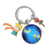 Cartoon Fox And Rose Keychain Zinc Alloy Material For Women's Bags