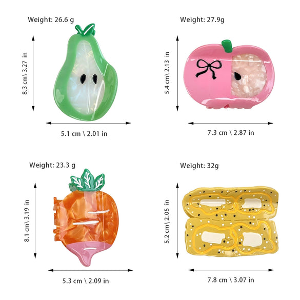 Cartoon Fresh Fruit Acetate Handmade Hair Clip