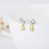 Cartoon Giraffe Copper Drop Earrings Cute Animal Jewelry For Women Fashion Accessories