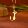 Cartoon Jewelry Kitten Pendant Stainless Steel Necklace With Letter Pattern And Electroplating Treatment