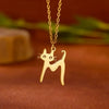 Cartoon Jewelry Kitten Pendant Stainless Steel Necklace With Letter Pattern And Electroplating Treatment