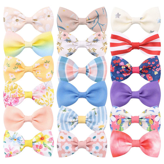 Cartoon Printing Children'S Bow Hair Clip Simple Broken Hair Clip