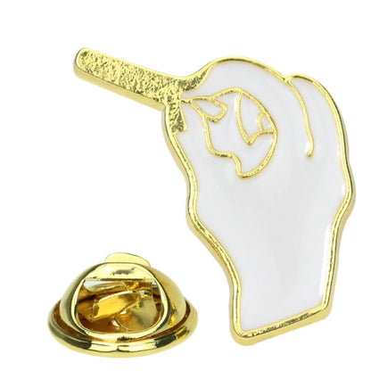 Cartoon Rock Contempt Gesture Brooch Clothing Creative Dripping Brooch