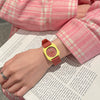 Cartoon Silicone Alloy Student Watch With Square Dial And Mineral Strengthened Mirror