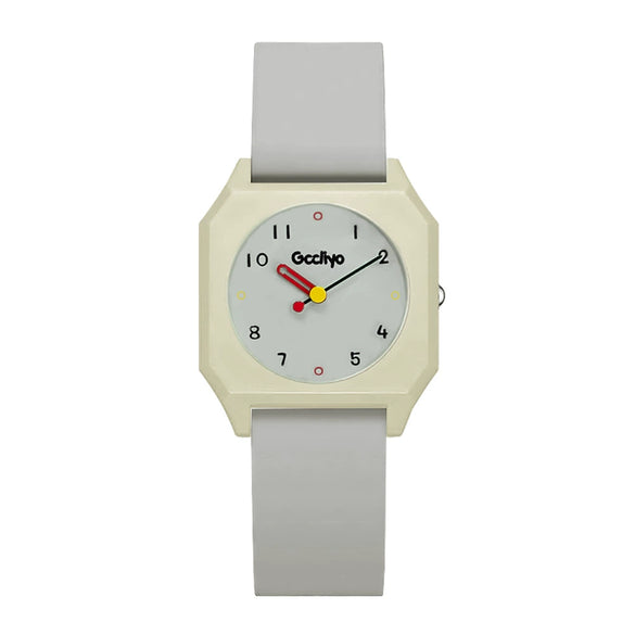 Cartoon Silicone Alloy Student Watch With Square Dial And Mineral Strengthened Mirror