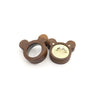 Cartoon Solid Wood Single Ring Box With Transparent Lid Retro Wooden Jewelry Storage Box For Wedding Proposal Ring Packaging