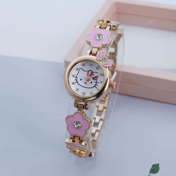 Cartoon Style Alloy Women's Diamond Bracelet Watch Jewelry