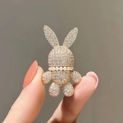 Cartoon Style Animal Alloy Plating Inlay Artificial Pearls Artificial Diamond Unisex Brooches