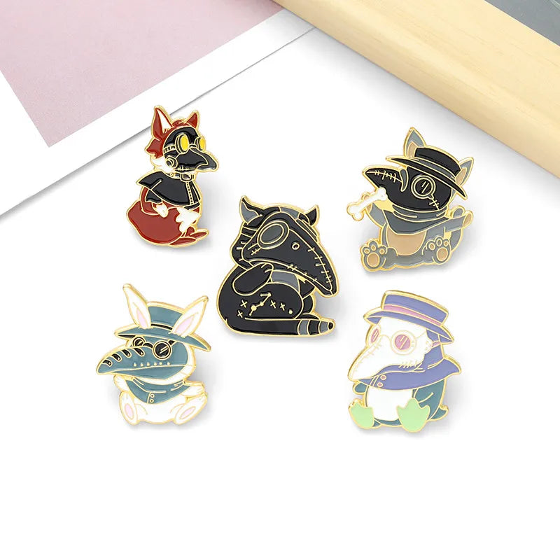 Cartoon Style Animal Alloy Stoving Varnish Unisex Brooches