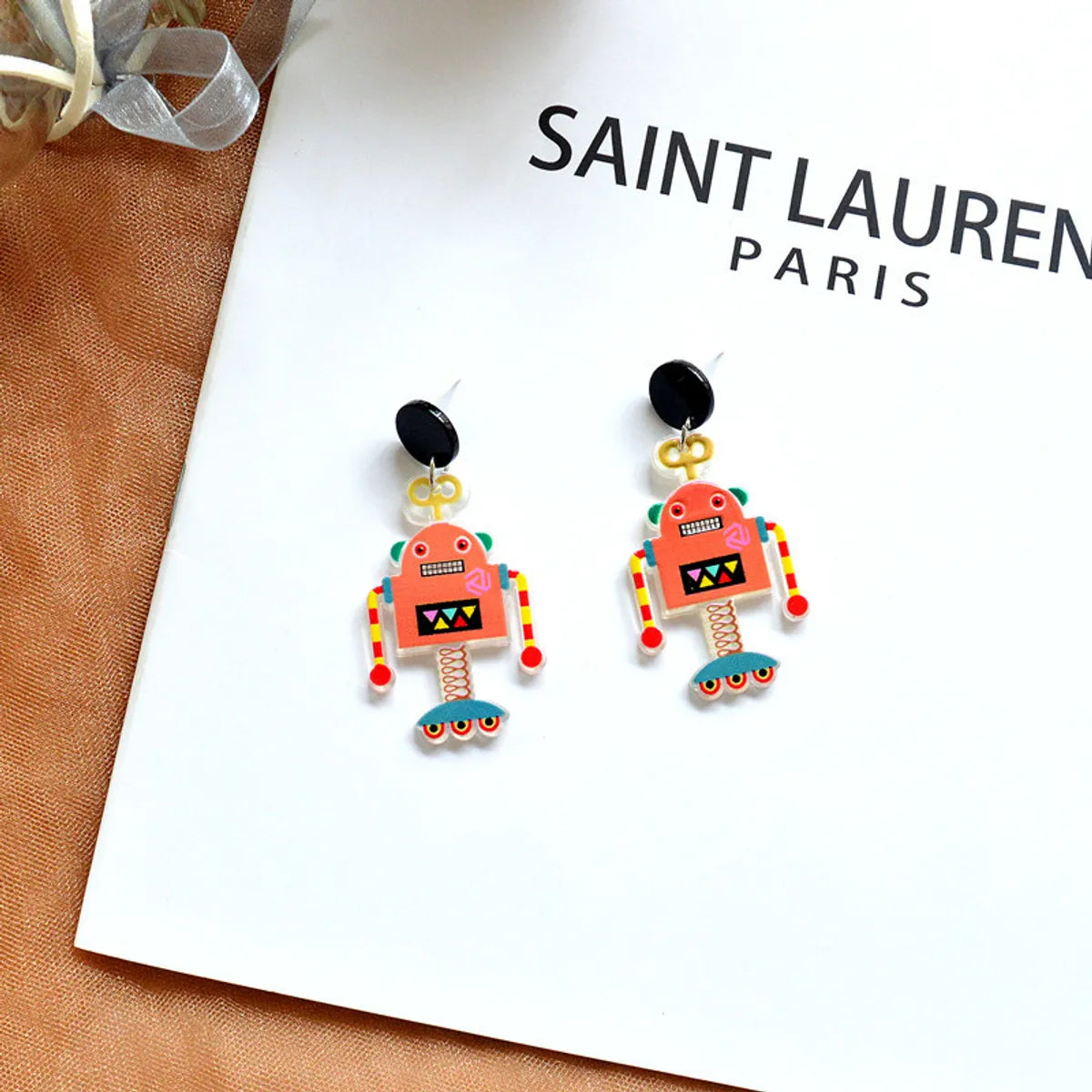 Cartoon Style Animal Arylic Drop Earrings