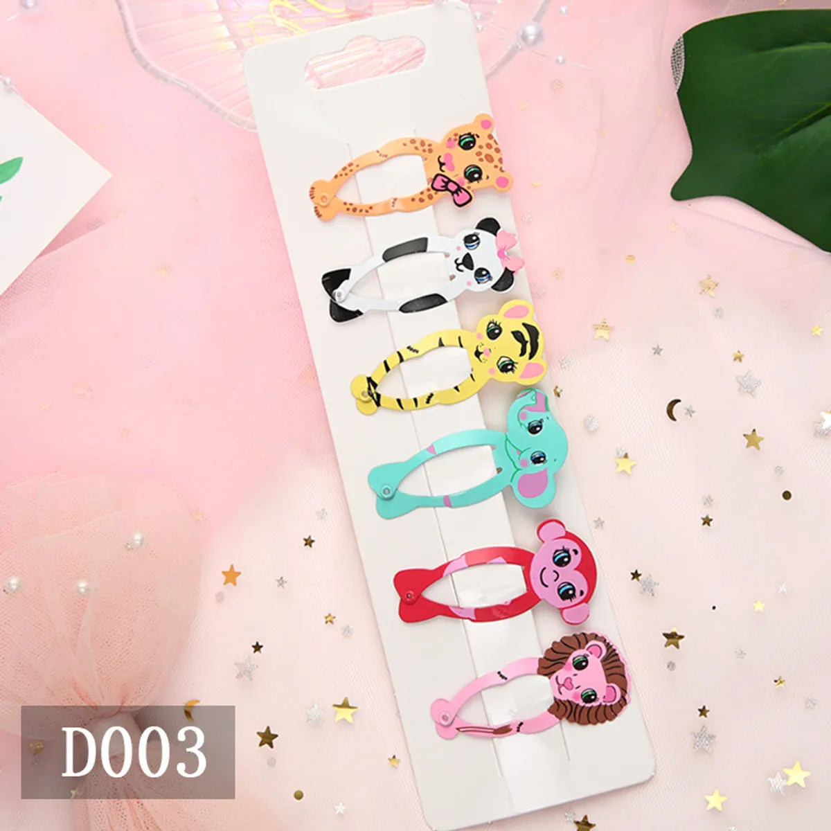 Cartoon Style Animal Christmas Tree Fruit Metal Stoving Varnish Hair Clip 1 Set