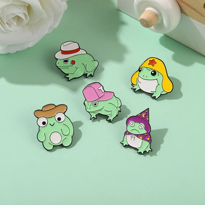 Cartoon Style Animal Frog Alloy Enamel Unisex Brooches