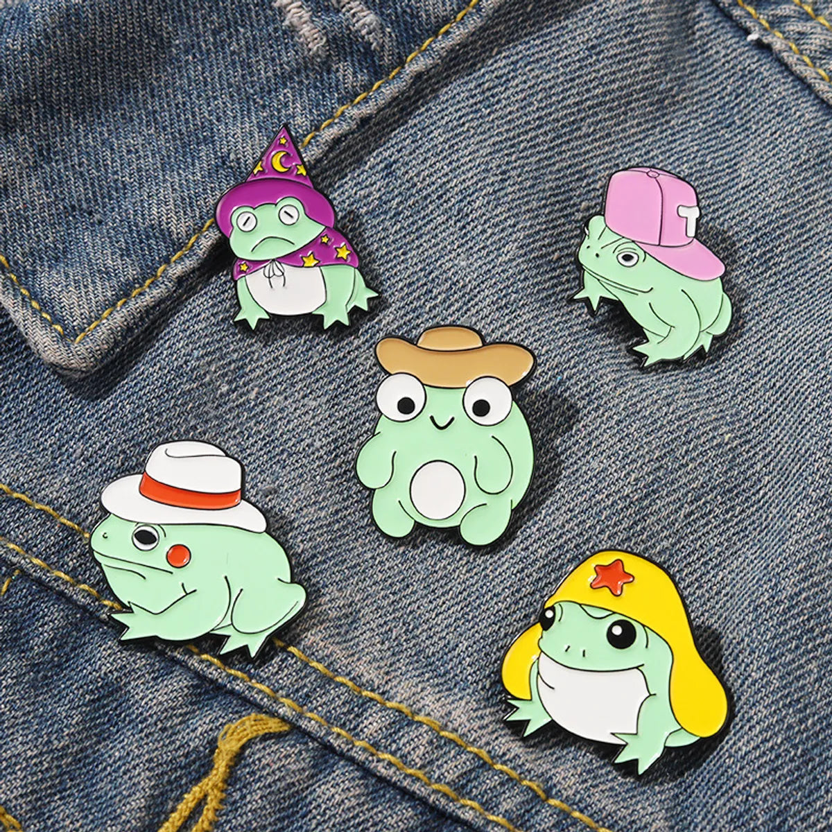 Cartoon Style Animal Frog Alloy Enamel Unisex Brooches