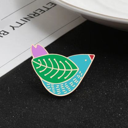 Cartoon Style Animal Moon Alloy Enamel Unisex Brooches