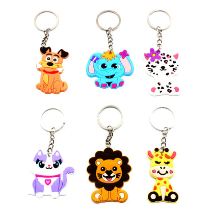 Cartoon Style Animal PVC Unisex Bag Pendant Keychain