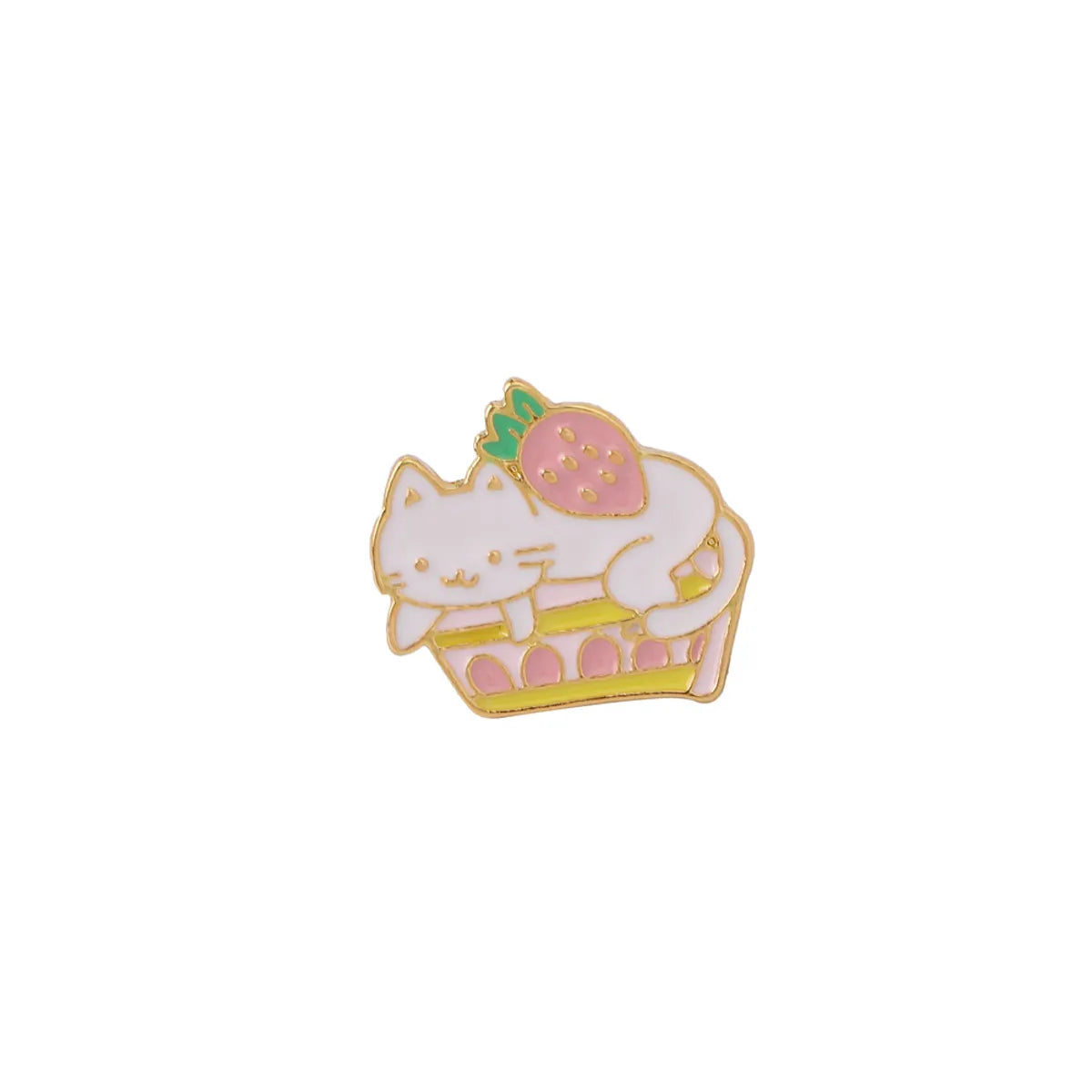 Cartoon Style Animal Strawberry Alloy Enamel Unisex Brooches